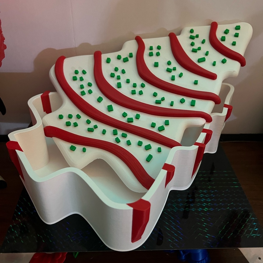 Little Debbie Christmas Cake Storage Bin by 3D print